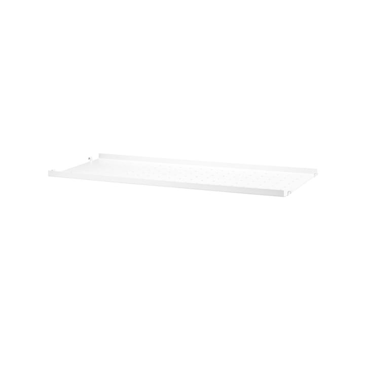 String shelf metal - White, 78x30 cm, low edge - String