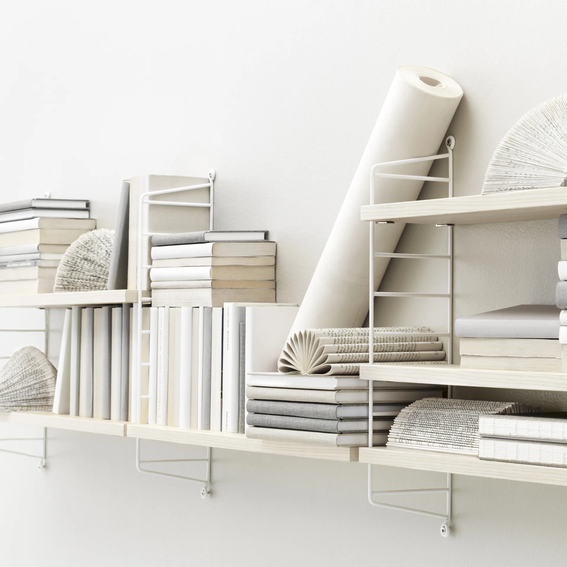 String shelf Pocket ash-white, ash-white String