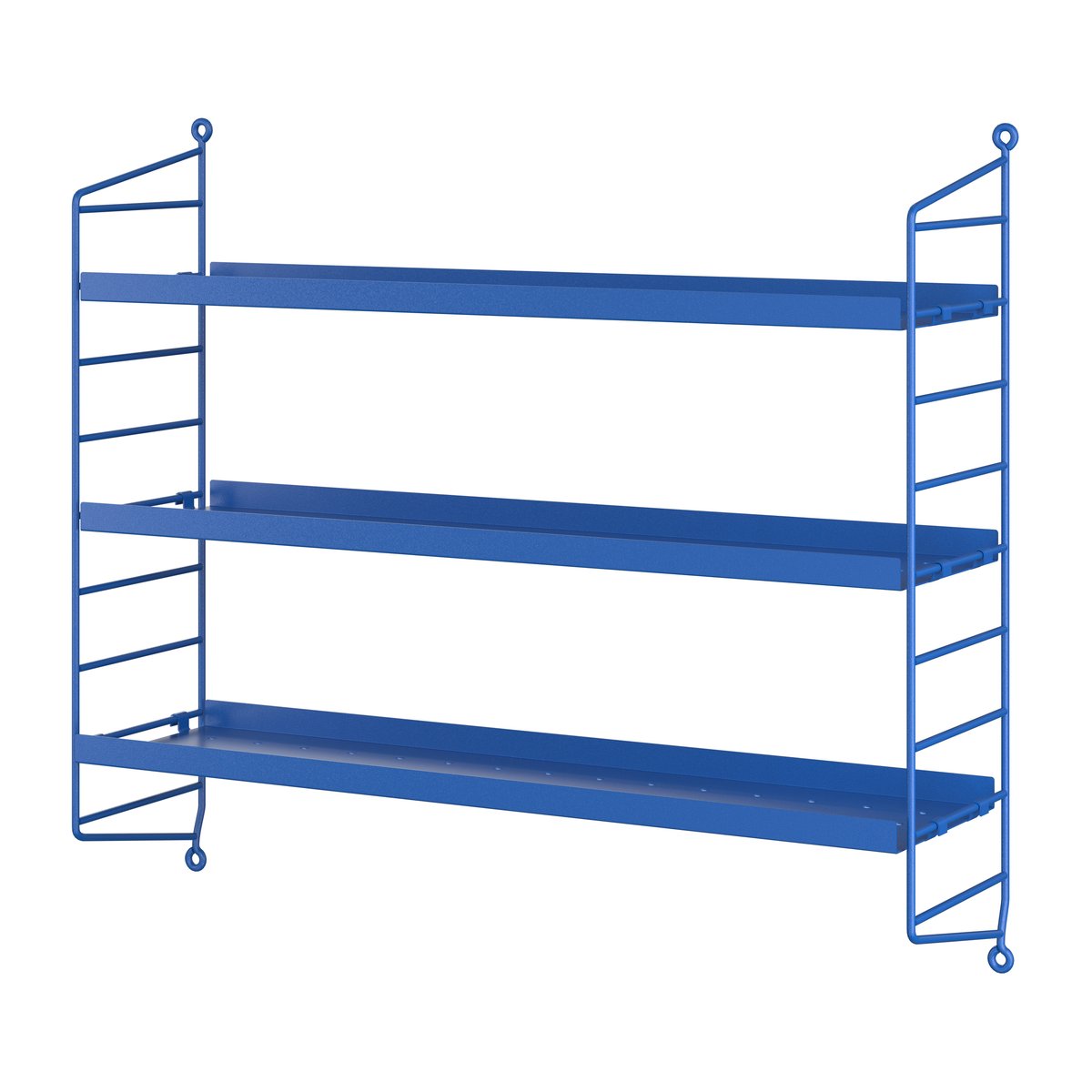 String shelf Pocket metal Blue | Scandinavian Design | Shelves & shelving systems | Blue