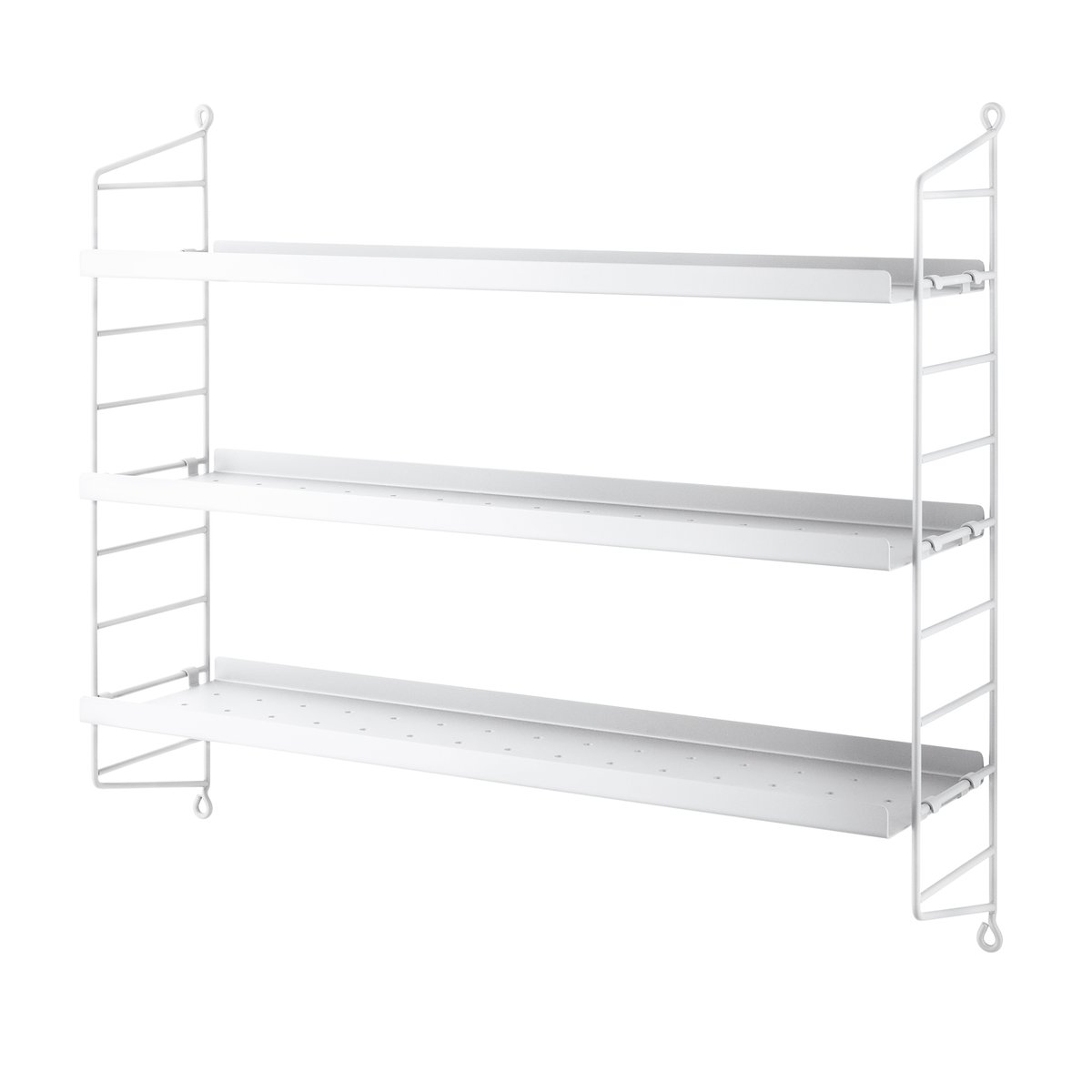 String shelf Pocket metal white | Scandinavian Design | Shelves & shelving systems | White