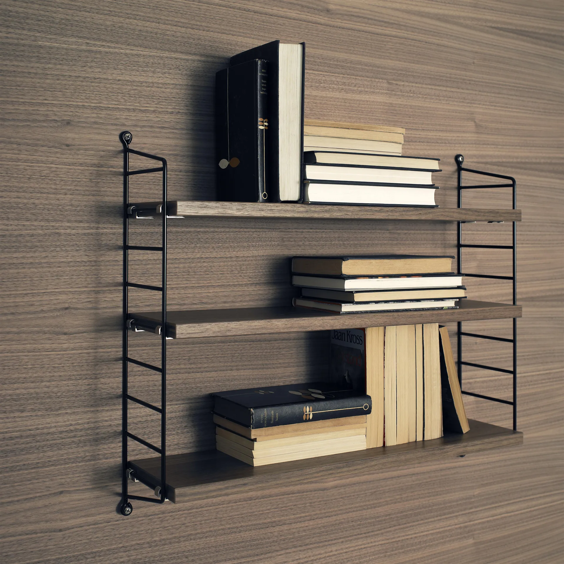 String Shelf Pocket walnut-black, walnut-black String