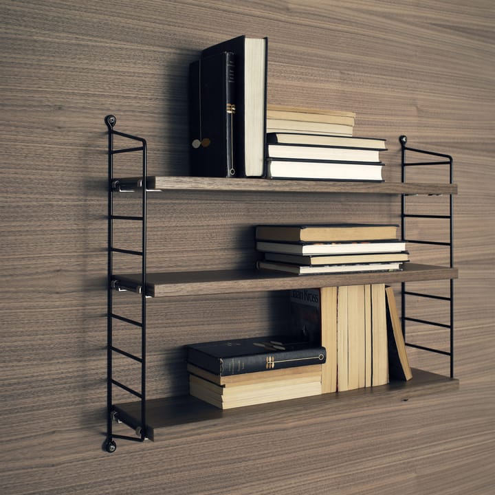 String Shelf Pocket walnut-black, walnut-black String