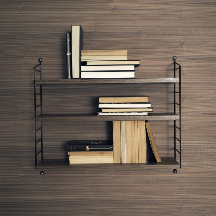 String Shelf Pocket walnut-black, walnut-black String