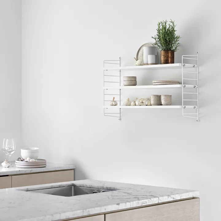 String Shelf Pocket white from String - NordicNest.com