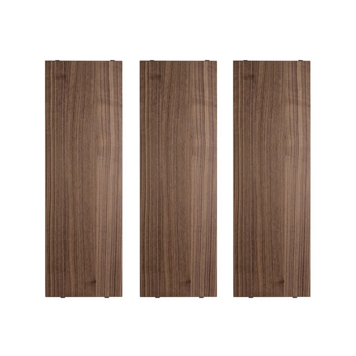 String shelf - Walnut, 58x20 cm, 3-pack - String