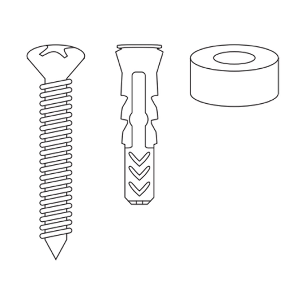 String String stainless steel screw 2-pack, spacer and plug Spare part for outdoor use