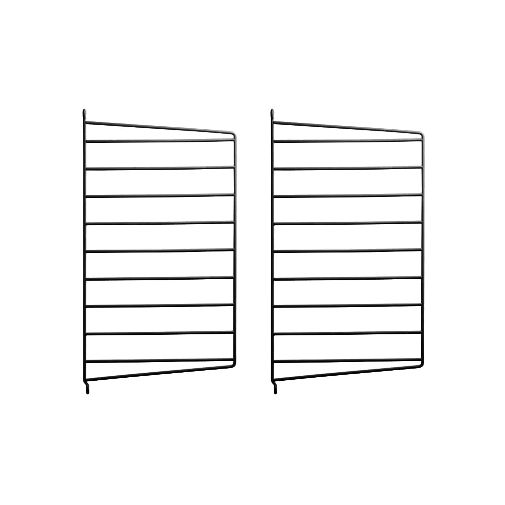 String wall panels Black, 50x30 cm, 2-pack | Scandinavian Design | Shelves & shelving systems | Black