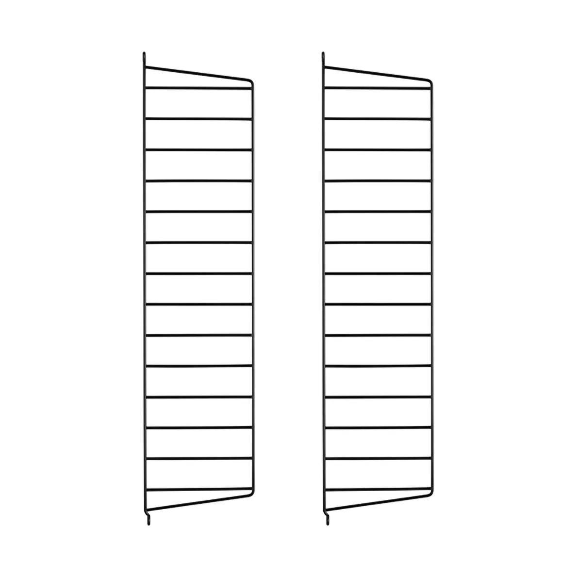 String wall panels, Black, 75x20 cm, 2-pack String