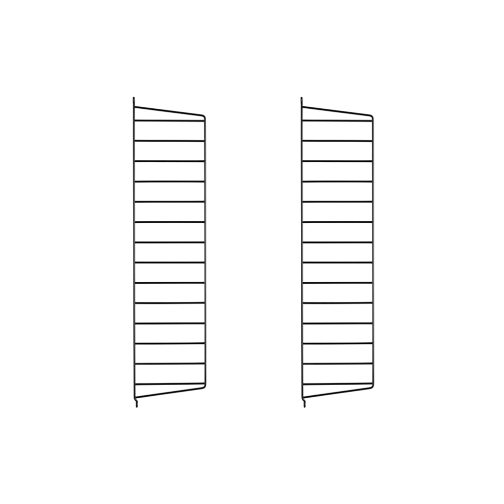 String wall panels Black, 75x20 cm, 2-pack | Scandinavian Design | Shelves & shelving systems | Black