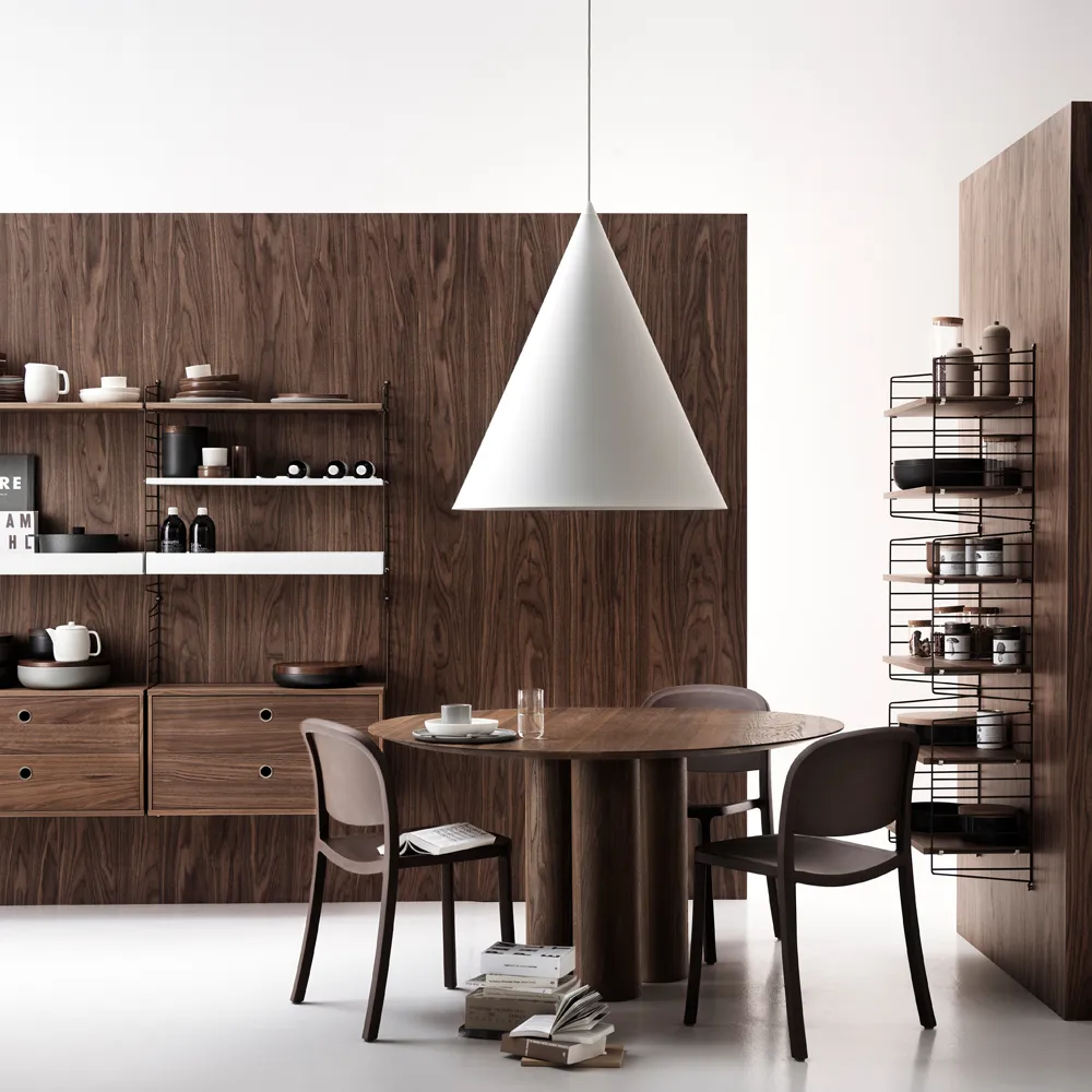 String wall panels, Brown, 75x30 cm String