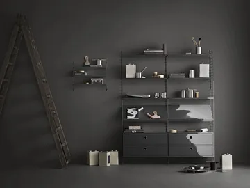 String wall panels - Dark grey, 50x30 cm, 2-pack - String