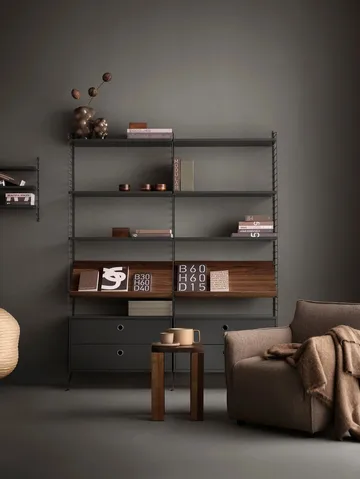 String wall panels - Dark grey, 75x30 cm, 2-pack - String