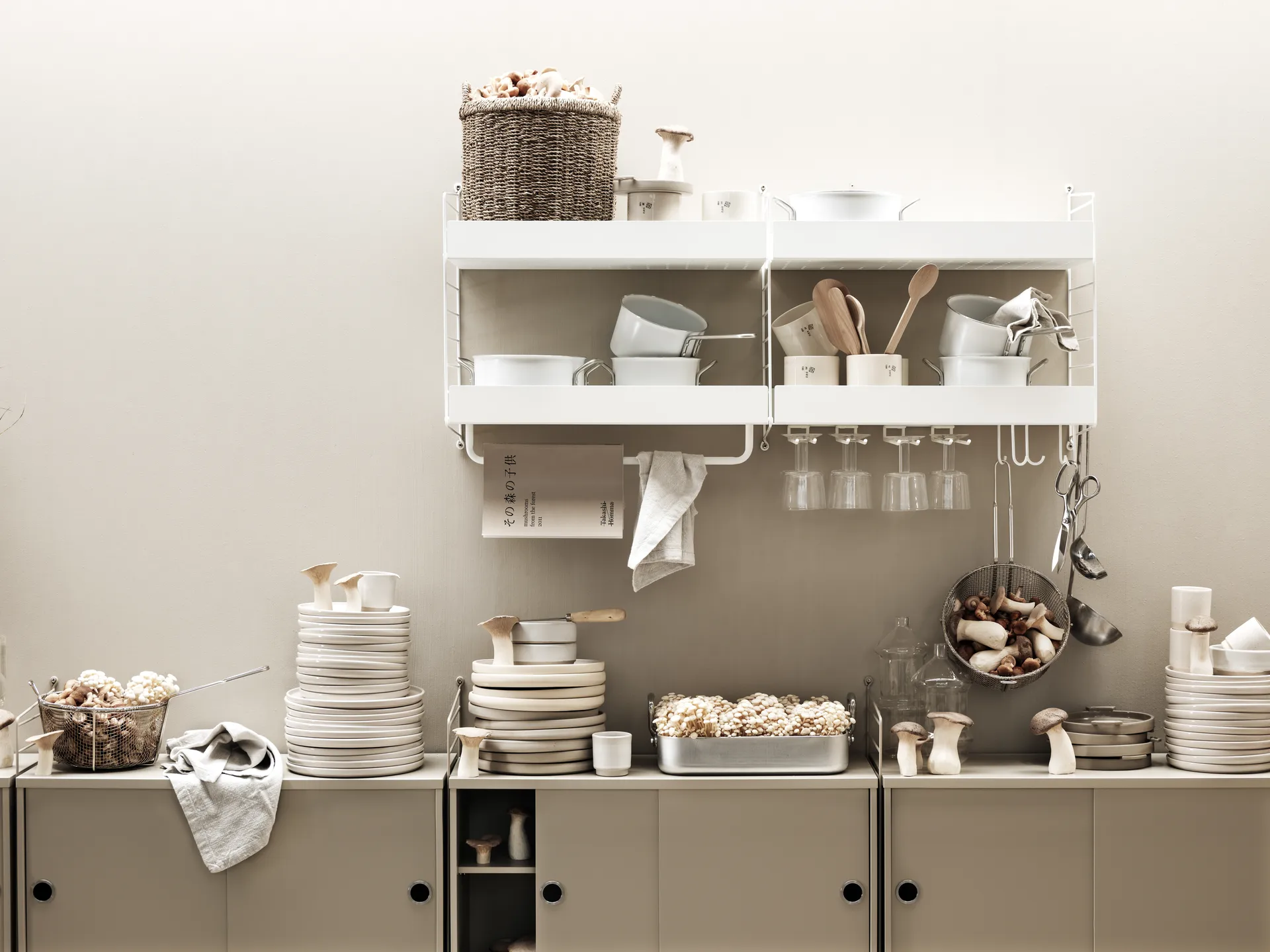 String wall panels, White, 50x30 cm, 2-pack String