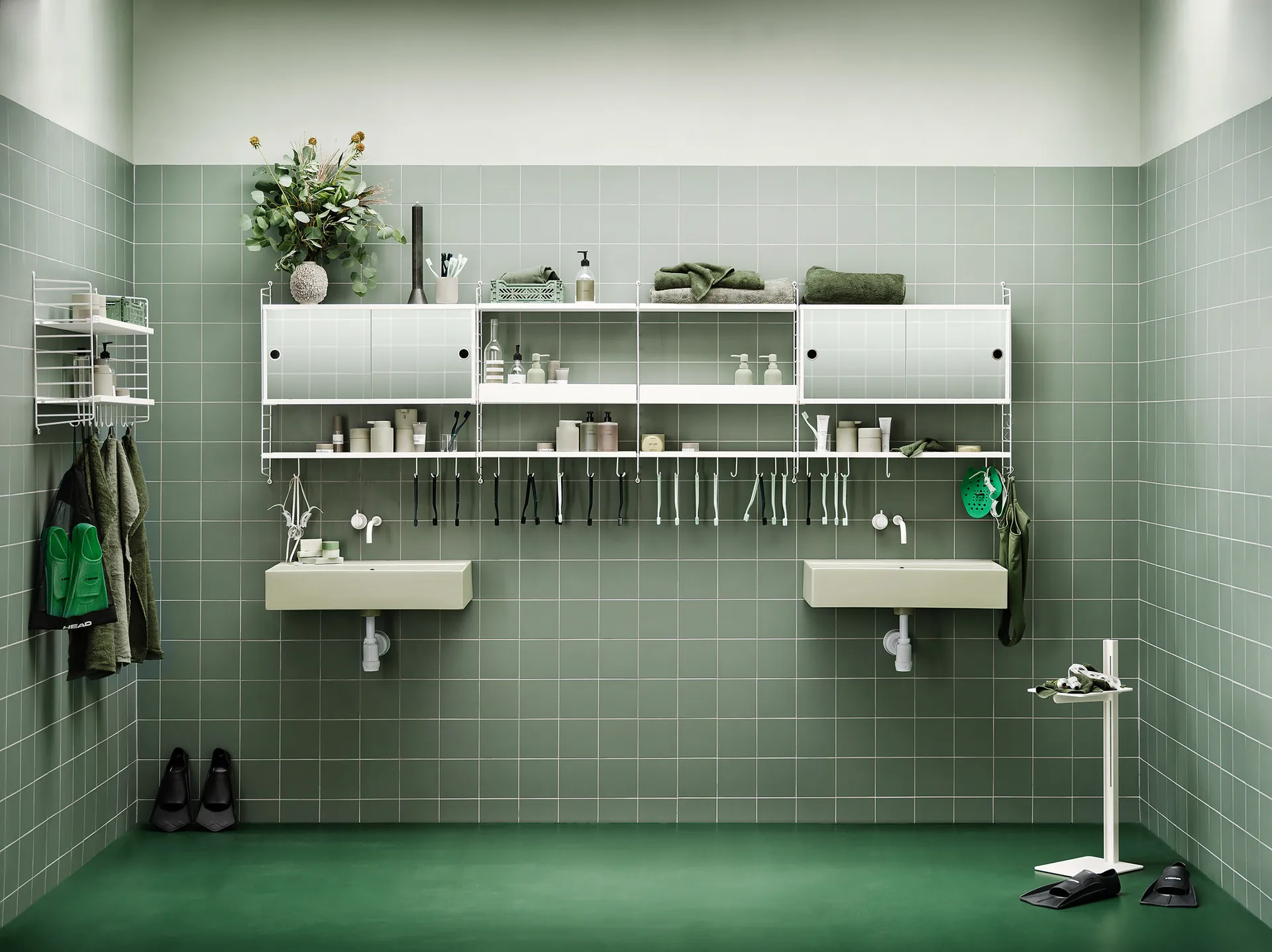 String wall panels, White, 75x20 cm, 1-pack String