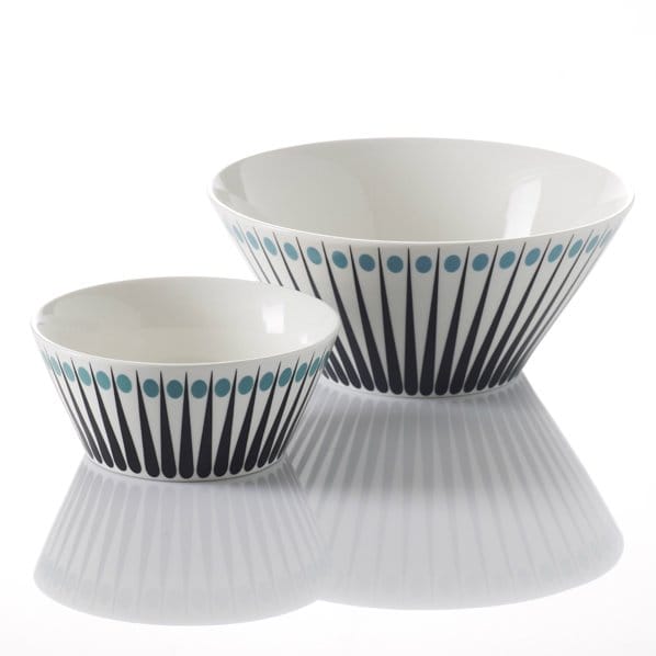 Amanda bowl large, white-aqua Superliving
