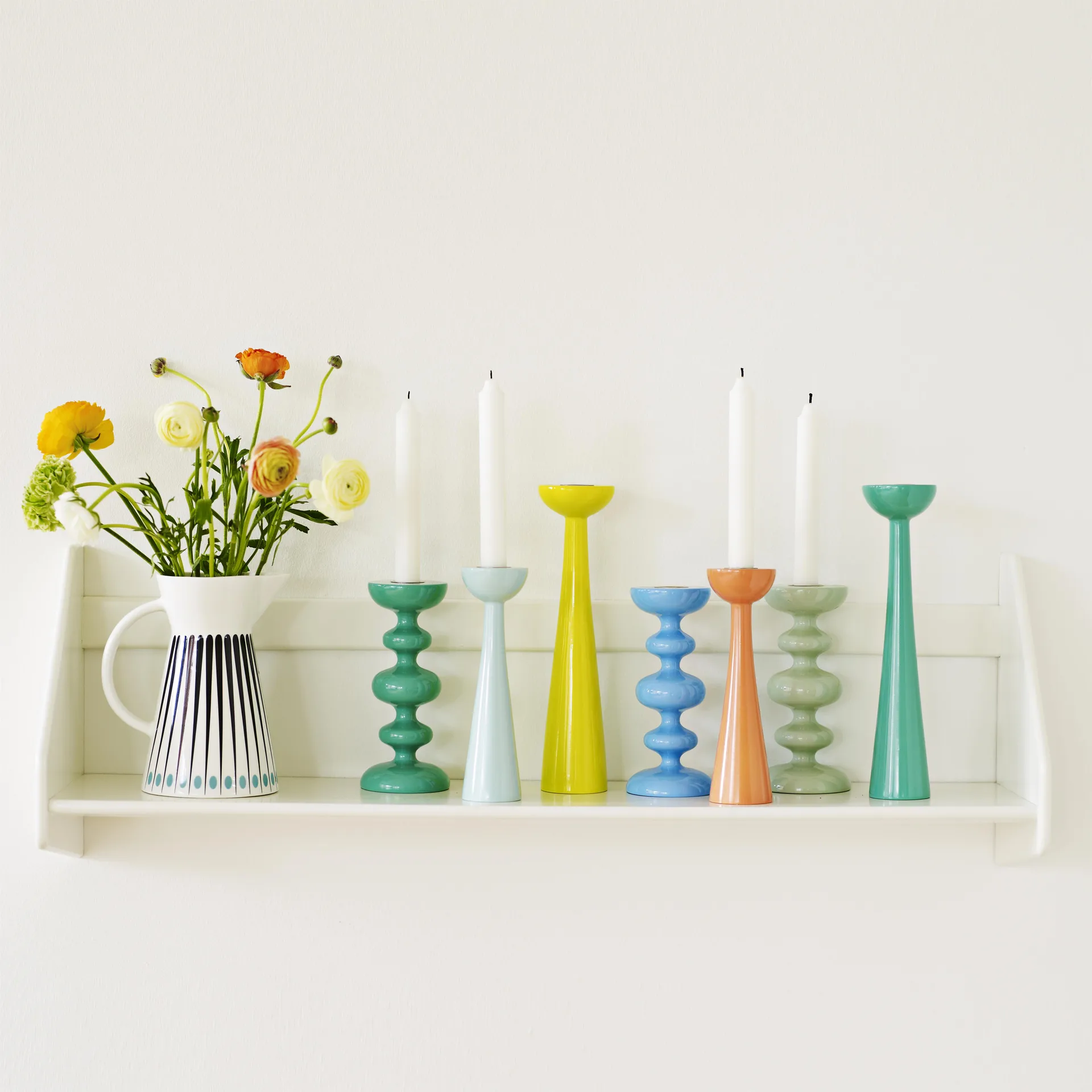 Amanda jug, white-aqua Superliving