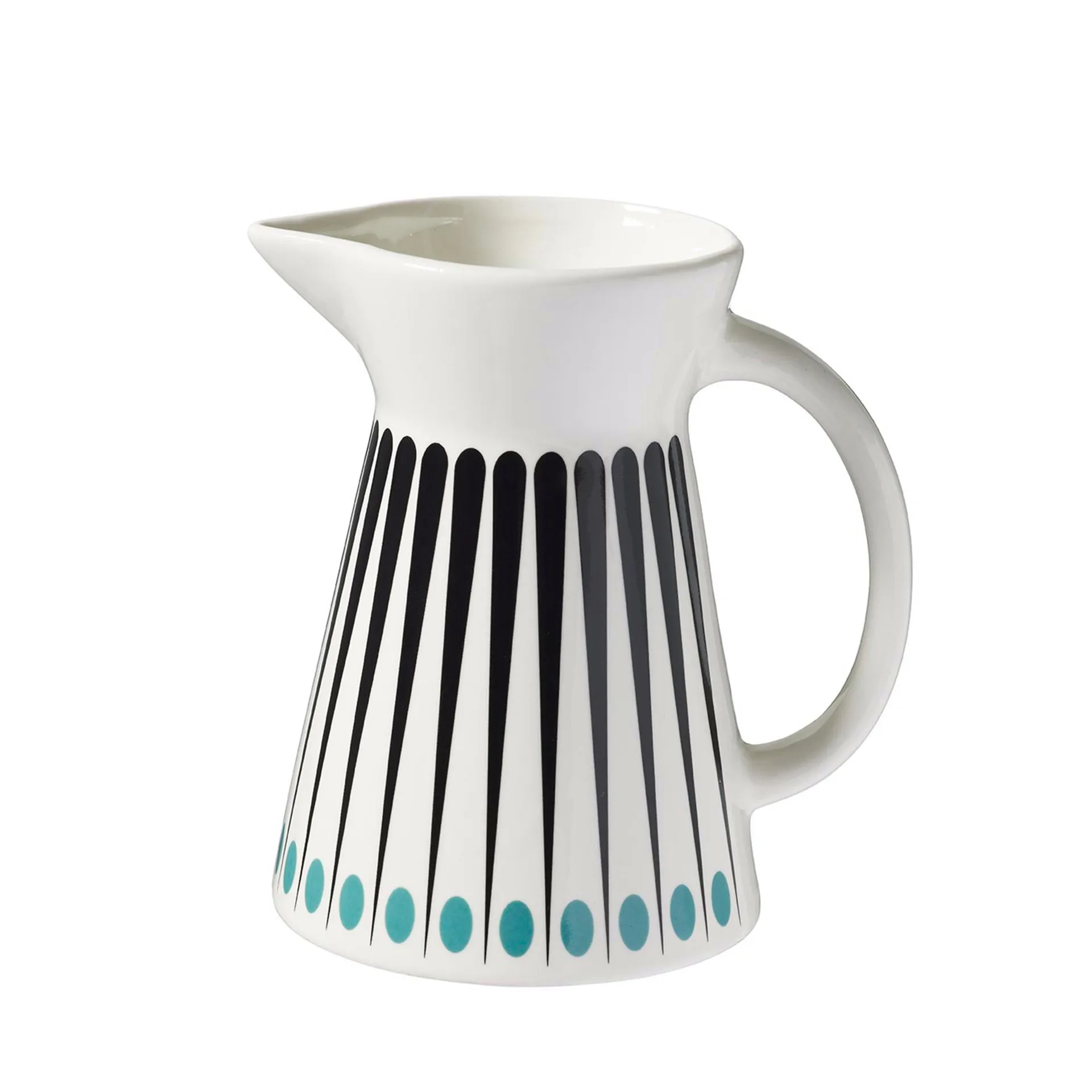 Amanda milk jug, white-aqua Superliving