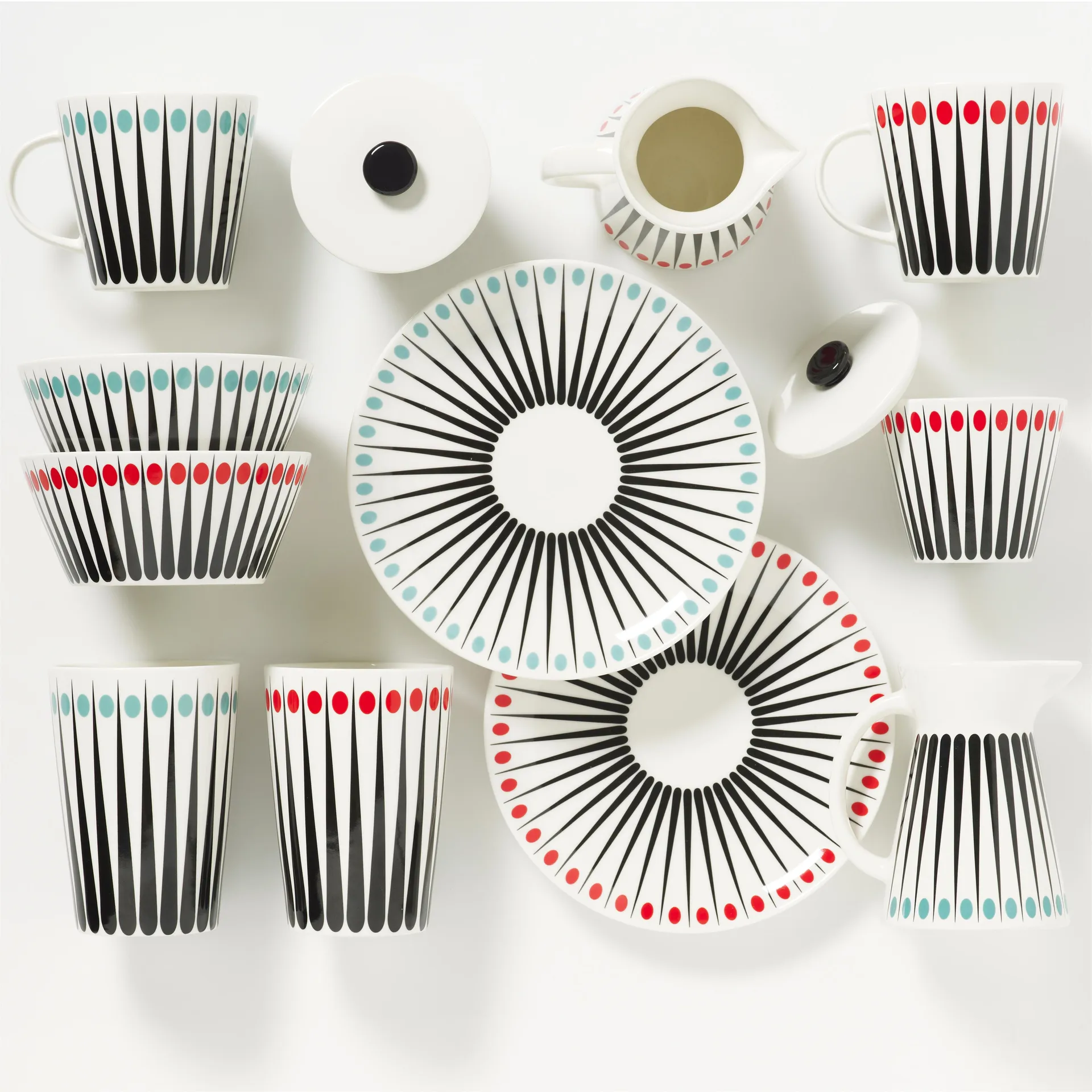 Amanda milk jug, white-aqua Superliving