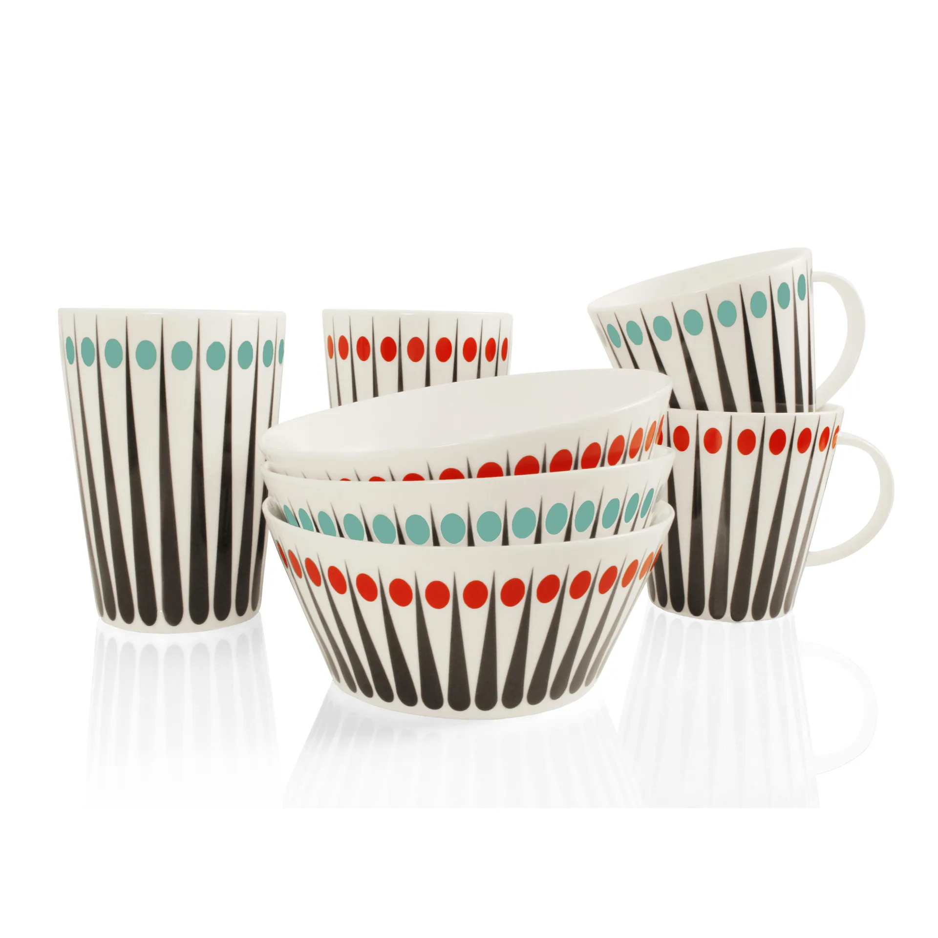 Amanda mug, white-aqua Superliving