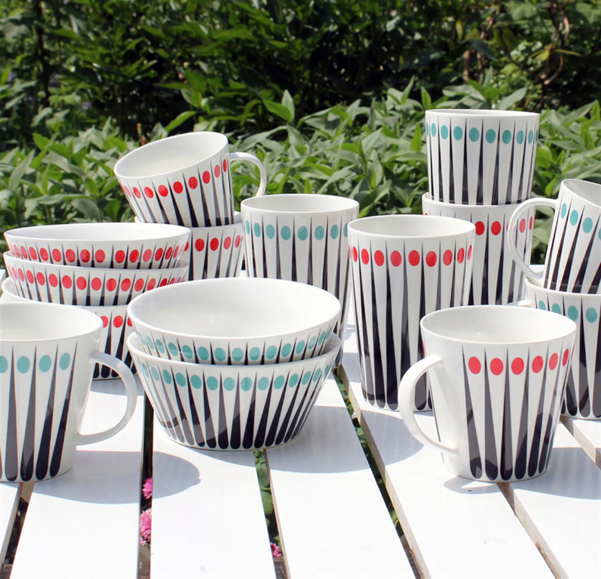 Amanda tea mug, white-aqua Superliving