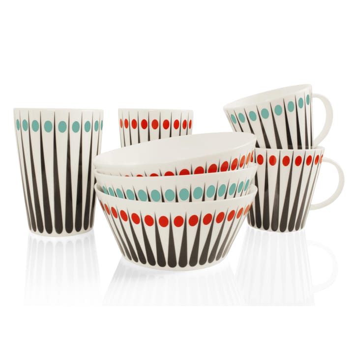 Amanda tea mug, white-aqua Superliving