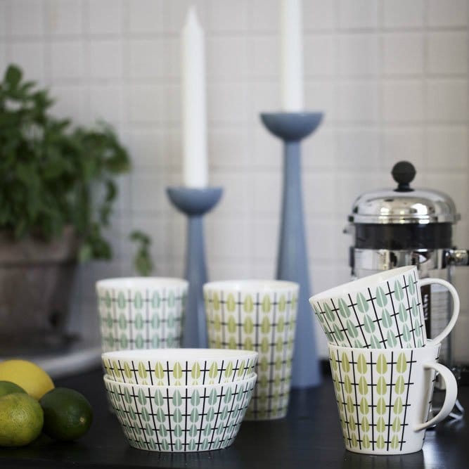 Olivia bowl, white-lime Superliving
