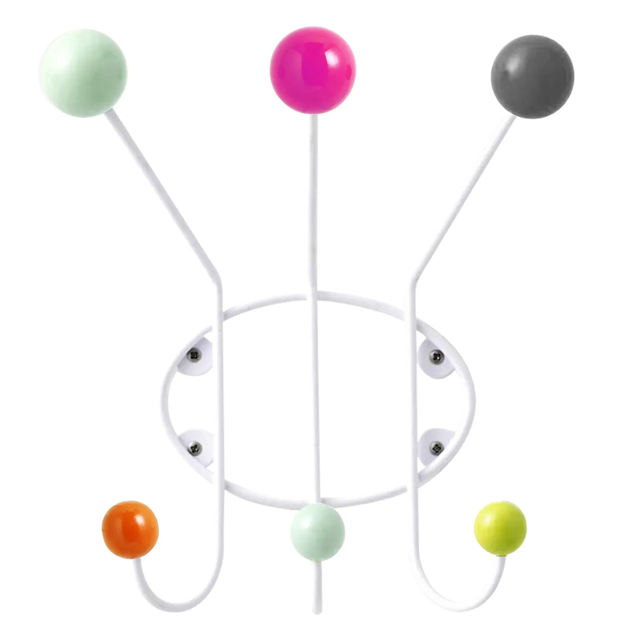 Superliving hook 3 white-neon-multi | Scandinavian Design | Clothes hooks & hangers | White