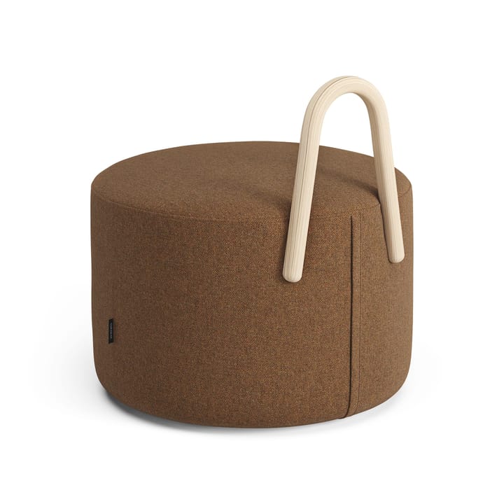 Amstelle pouf medium with wheel box natural lacquer - Main Line Flax 15 - Swedese