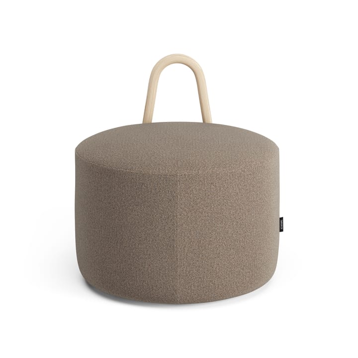 Amstelle pouf medium with wheel box natural lacquer - Main Line Flax 23 - Swedese