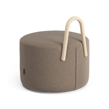 Amstelle pouf medium with wheel oak natural lacquer - Main Line Flax 23 - Swedese