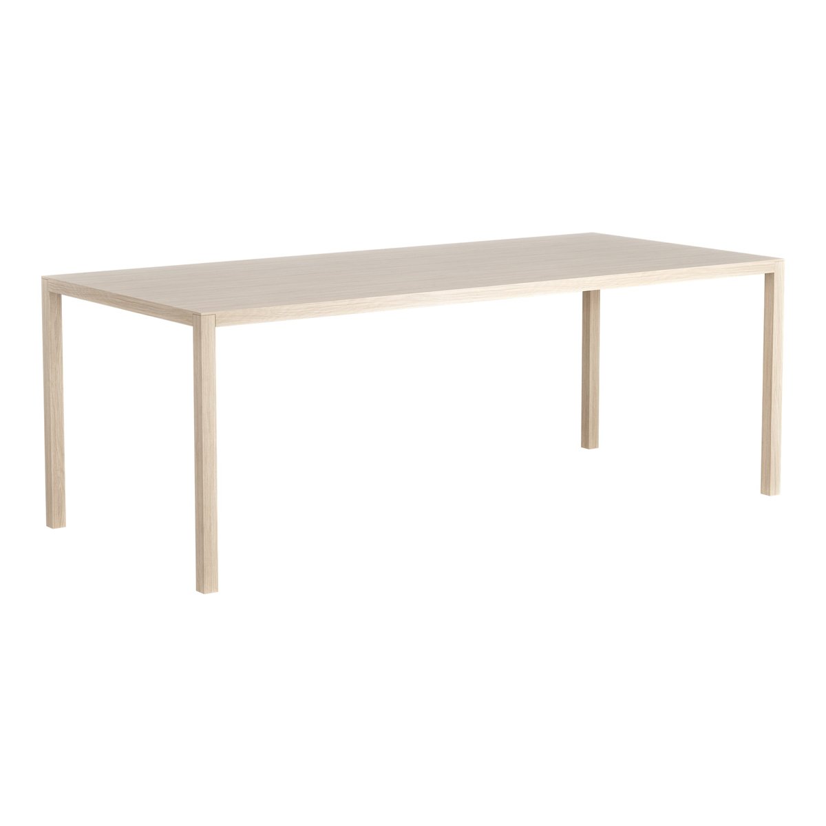 Swedese Bespoke table 90x200 cm Oak white pigment | Scandinavian Design | Dining tables | Beige