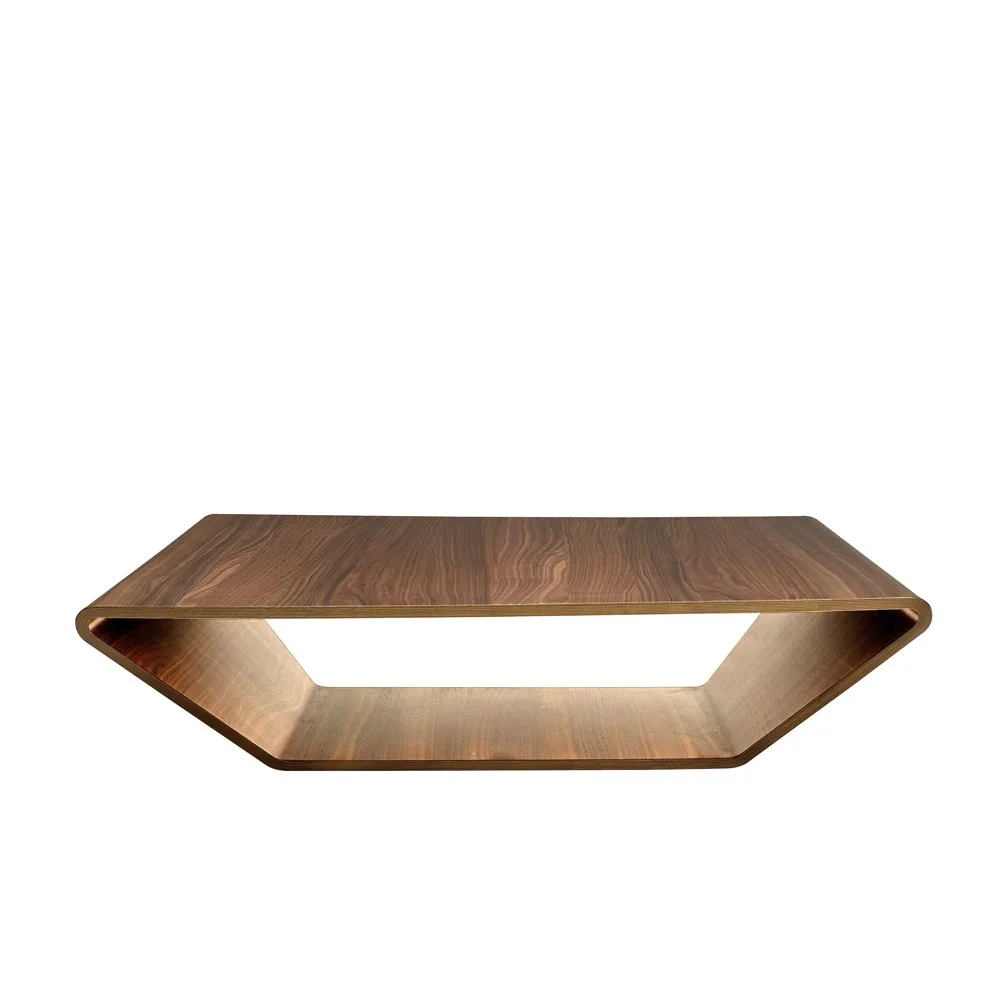 Brasilia coffee table, Walnut nature lacquer, 120x120 cm Swedese
