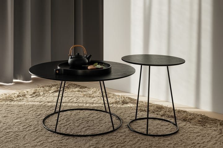 Breeze table smooth top Ø46 cm - Black - Swedese