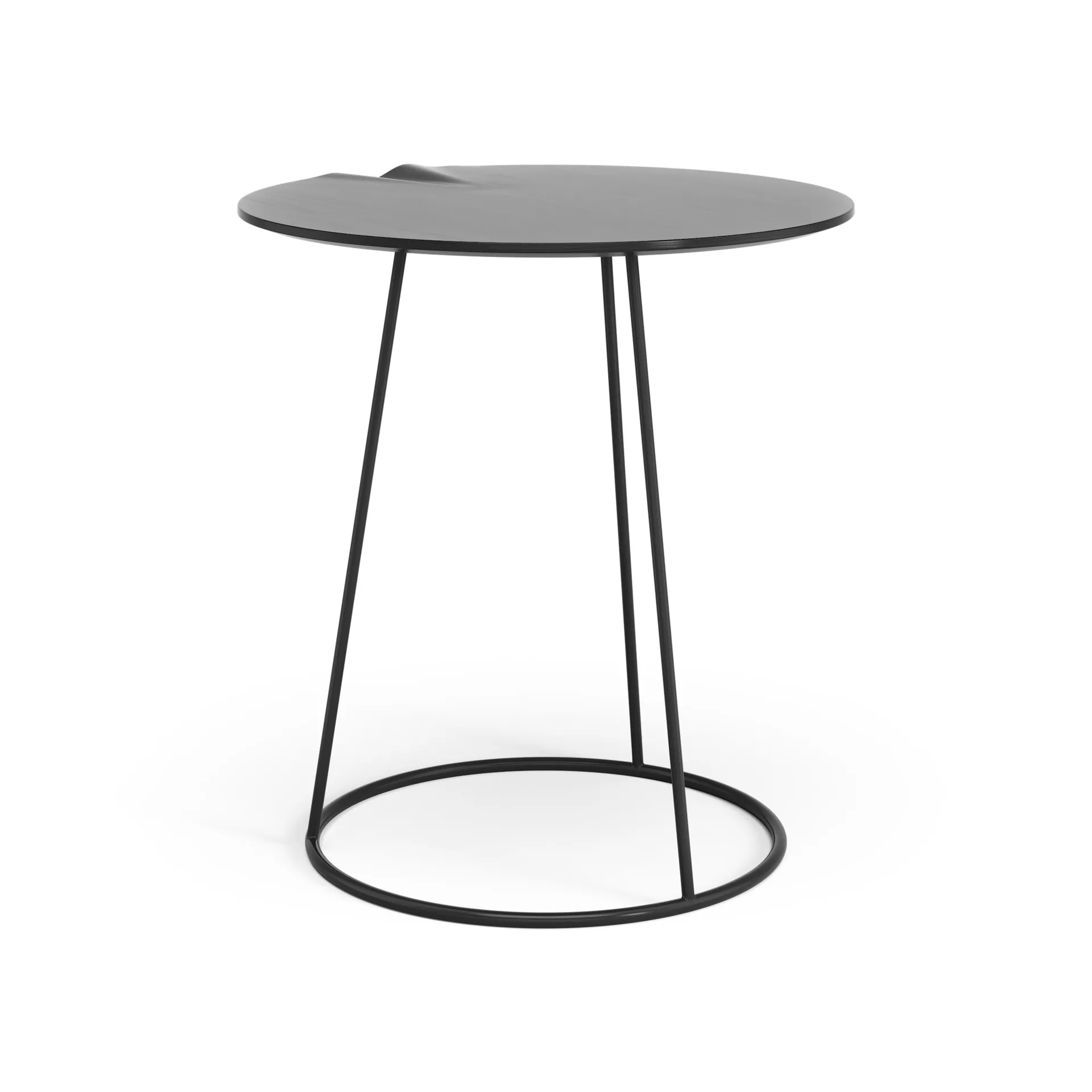 Breeze table with wave Ø46 cm, Black Swedese