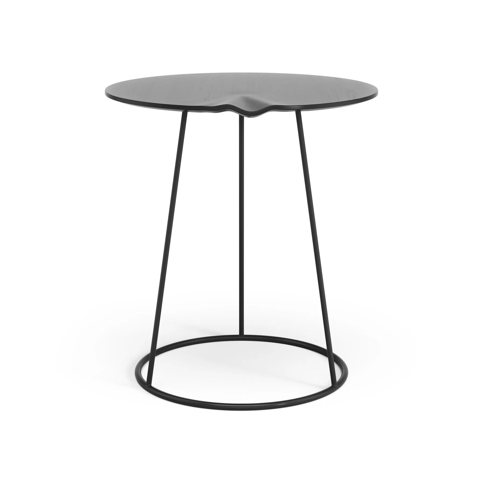 Breeze table with wave Ø46 cm, Black Swedese