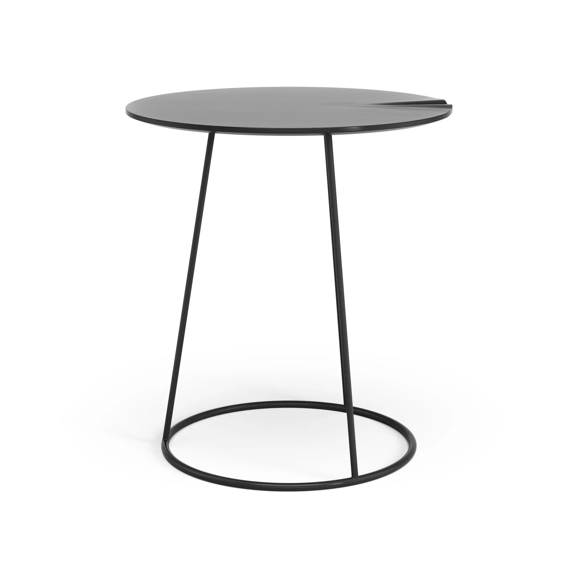 Breeze table with wave Ø46 cm, Black Swedese