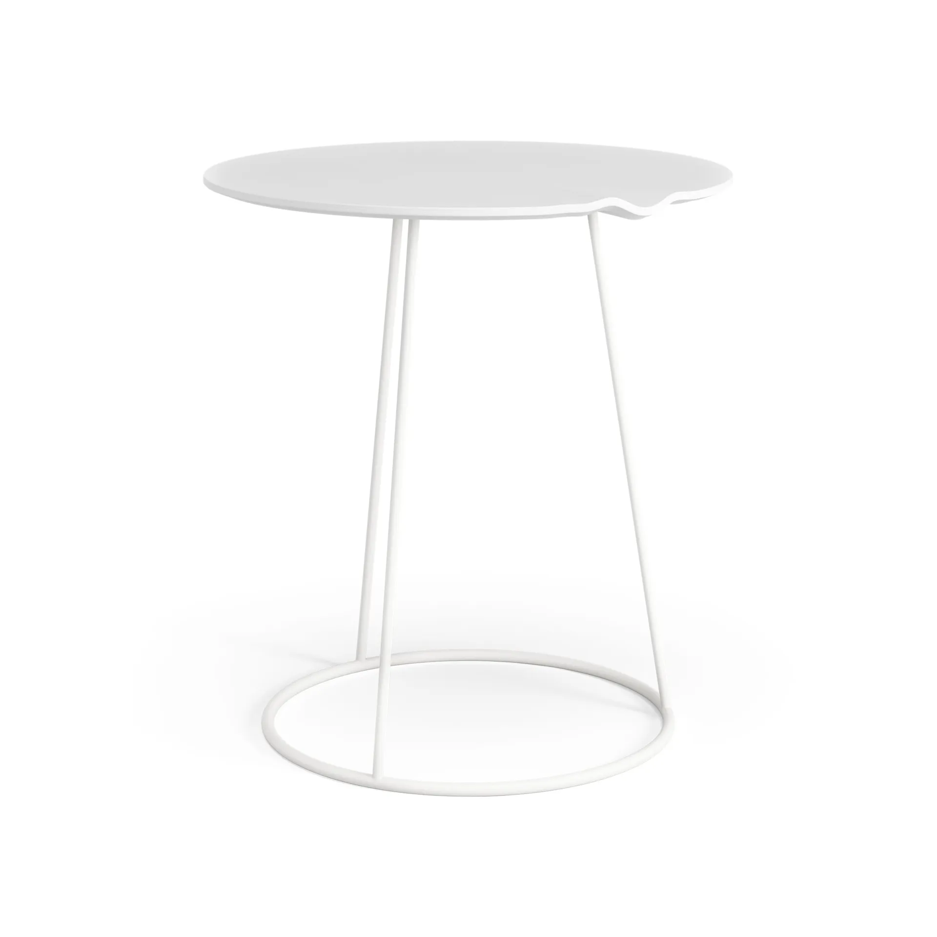 Breeze table with wave Ø46 cm, White Swedese