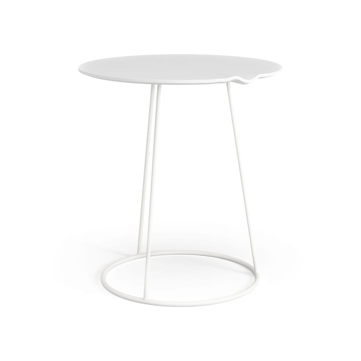 Breeze table with wave Ø46 cm - White - Swedese