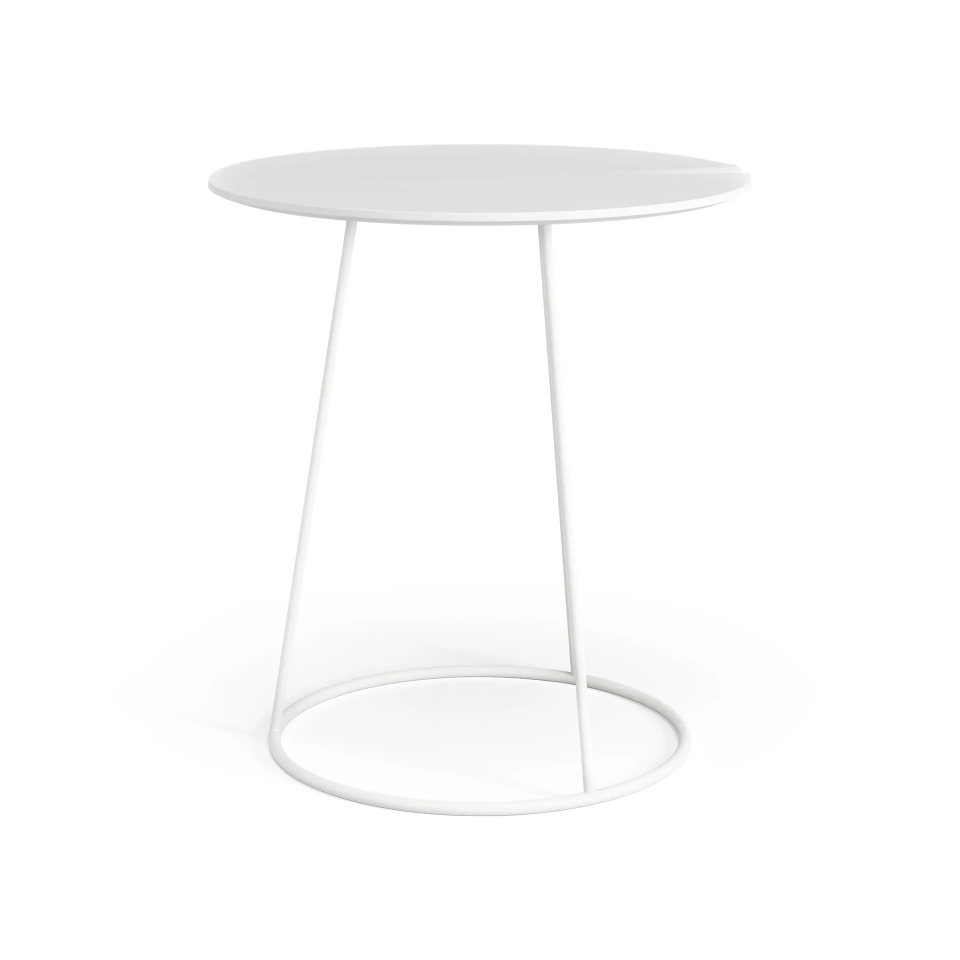 Breeze table with wave Ø46 cm, White Swedese