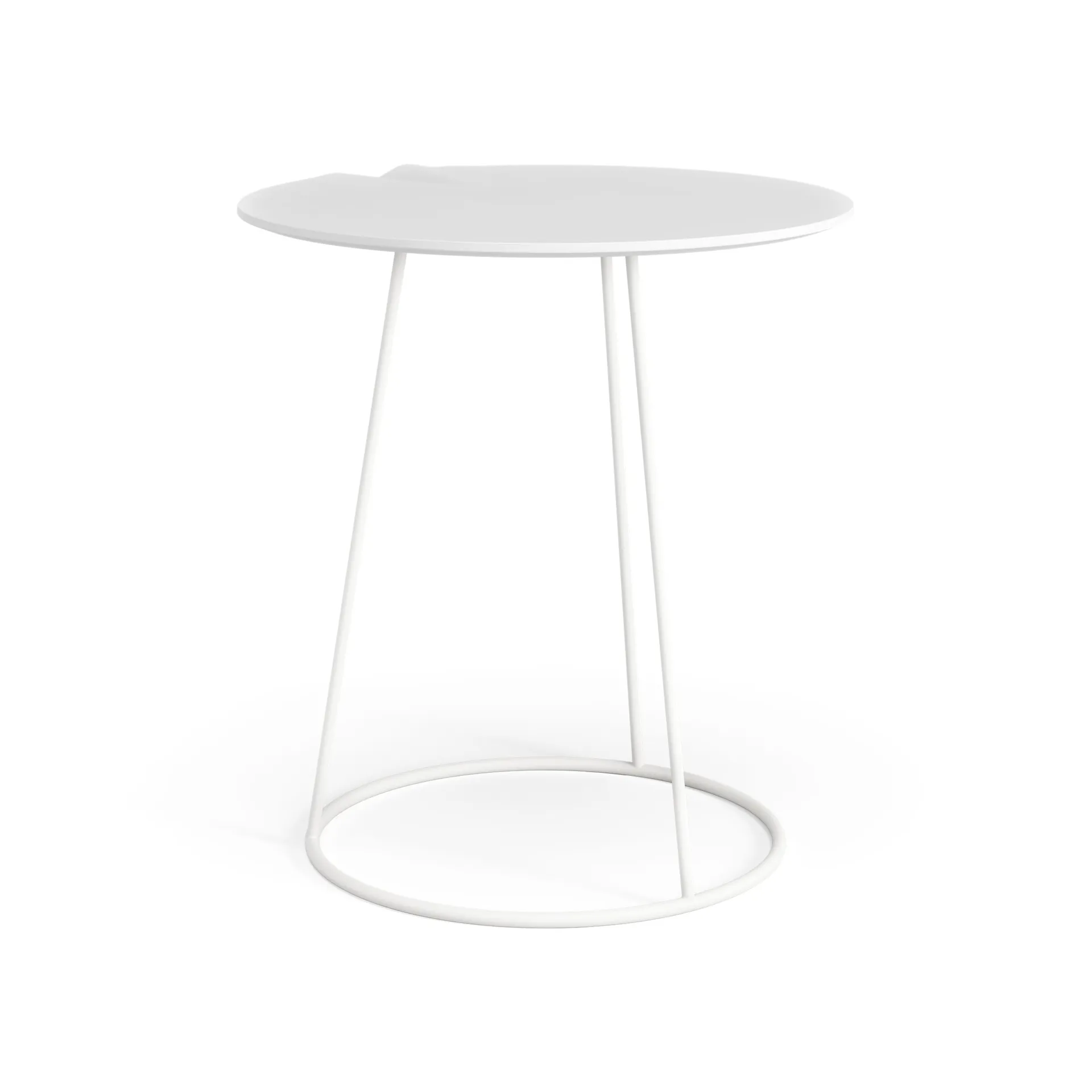 Breeze table with wave Ø46 cm, White Swedese