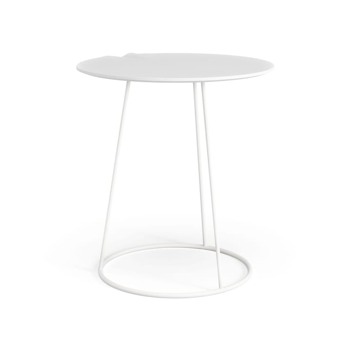 Breeze table with wave Ø46 cm - White - Swedese