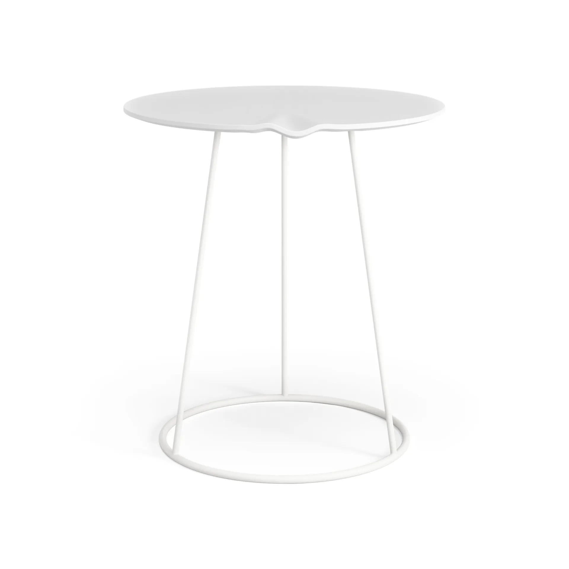 Breeze table with wave Ø46 cm, White Swedese
