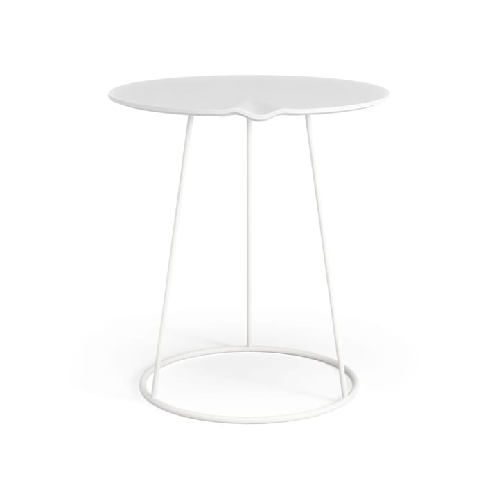 Breeze table with wave Ø46 cm - White - Swedese