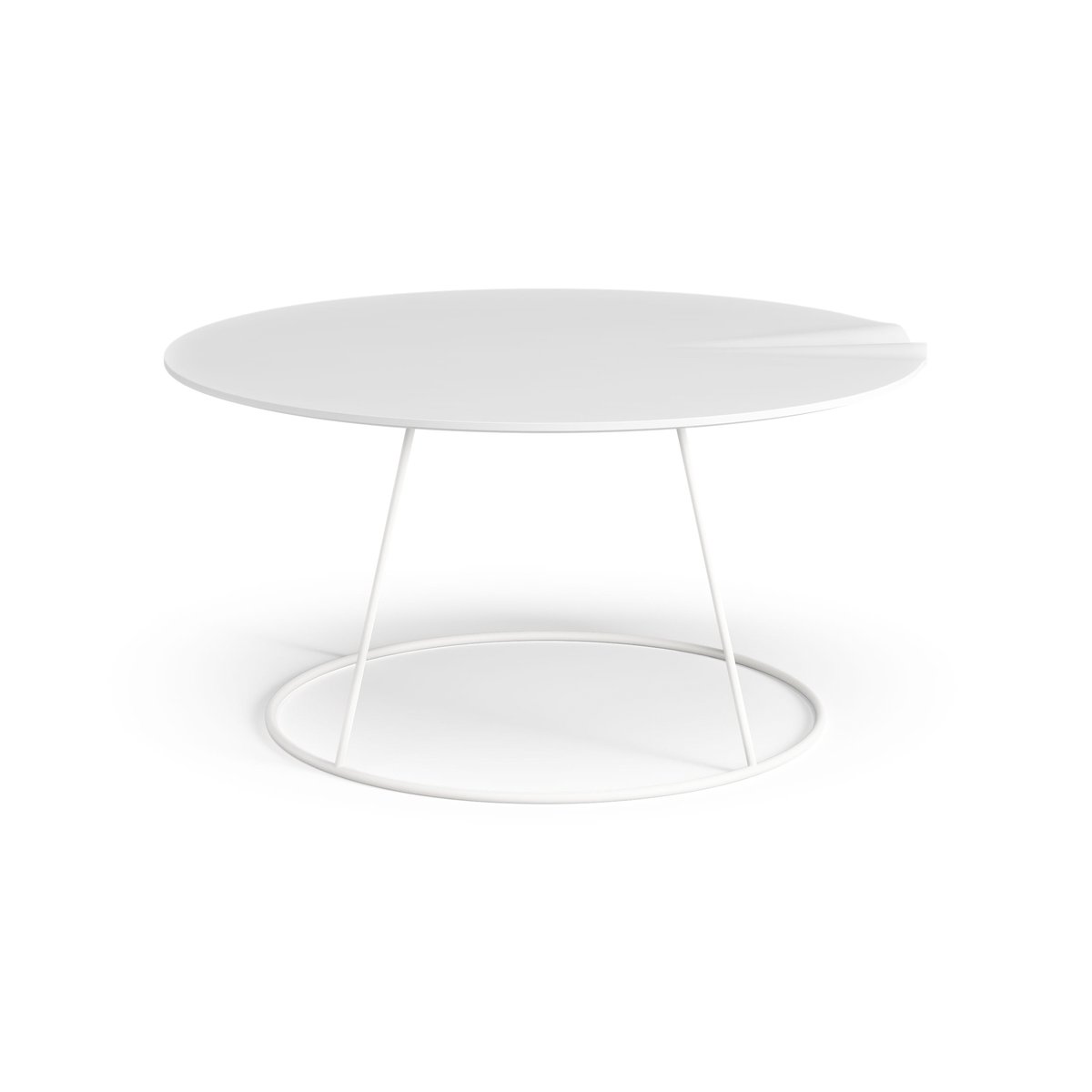 Swedese Breeze table with wave o80 cm White | Scandinavian Design | Coffee tables | White