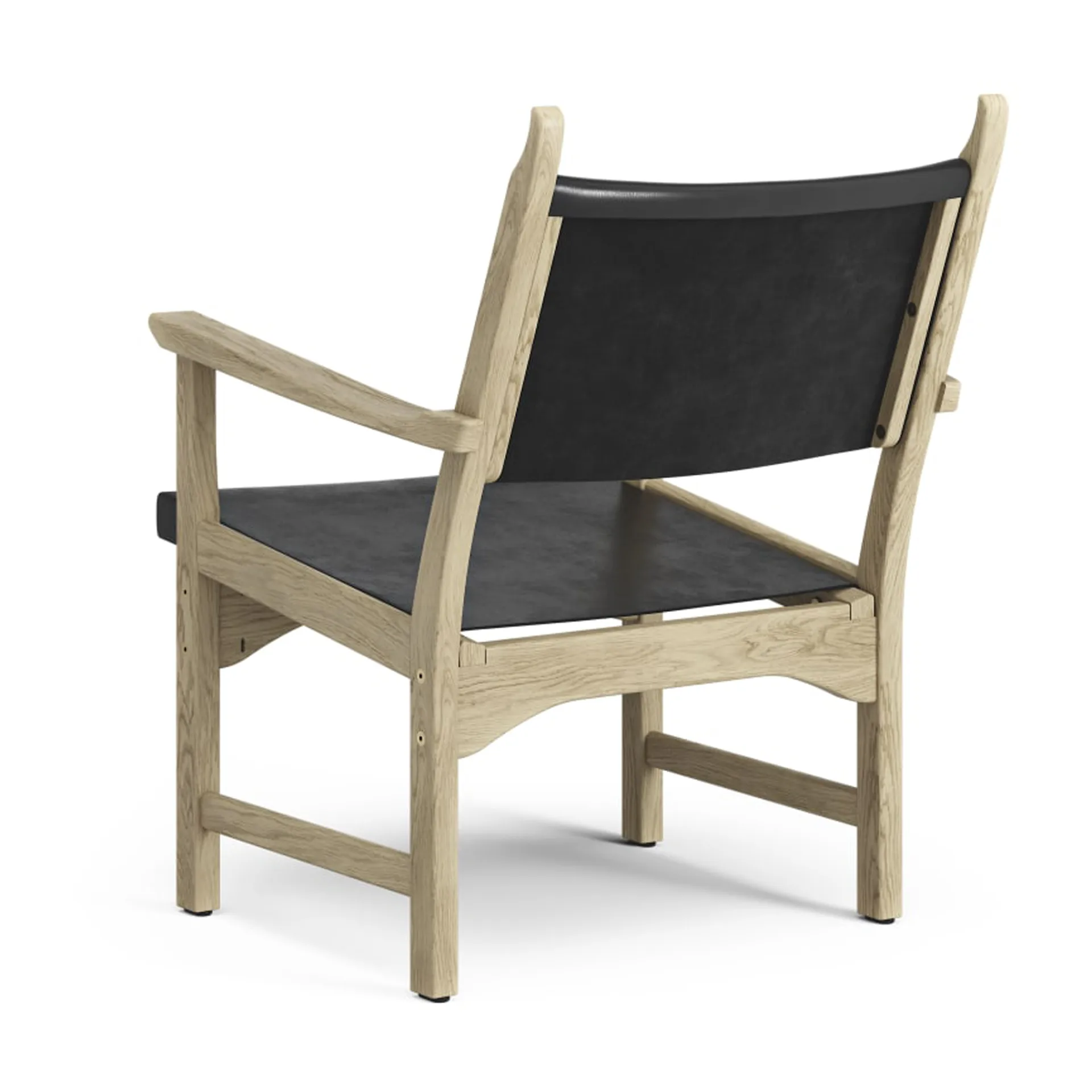 Caryngo arm chair, Natural laquered oak-black sadle leather Swedese
