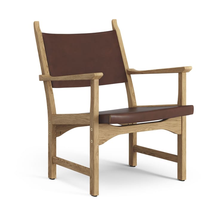 Caryngo arm chair - Oiled oak-leather red brown - Swedese