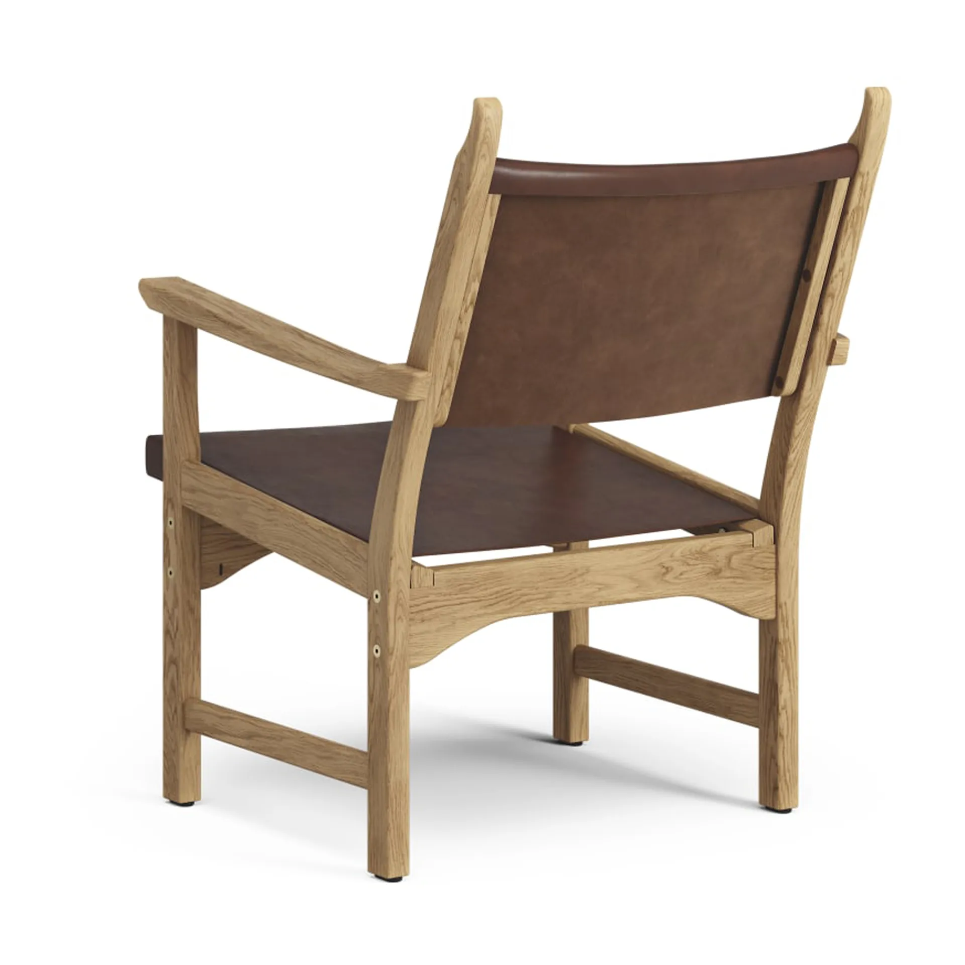Caryngo arm chair, Oiled oak-leather red brown Swedese