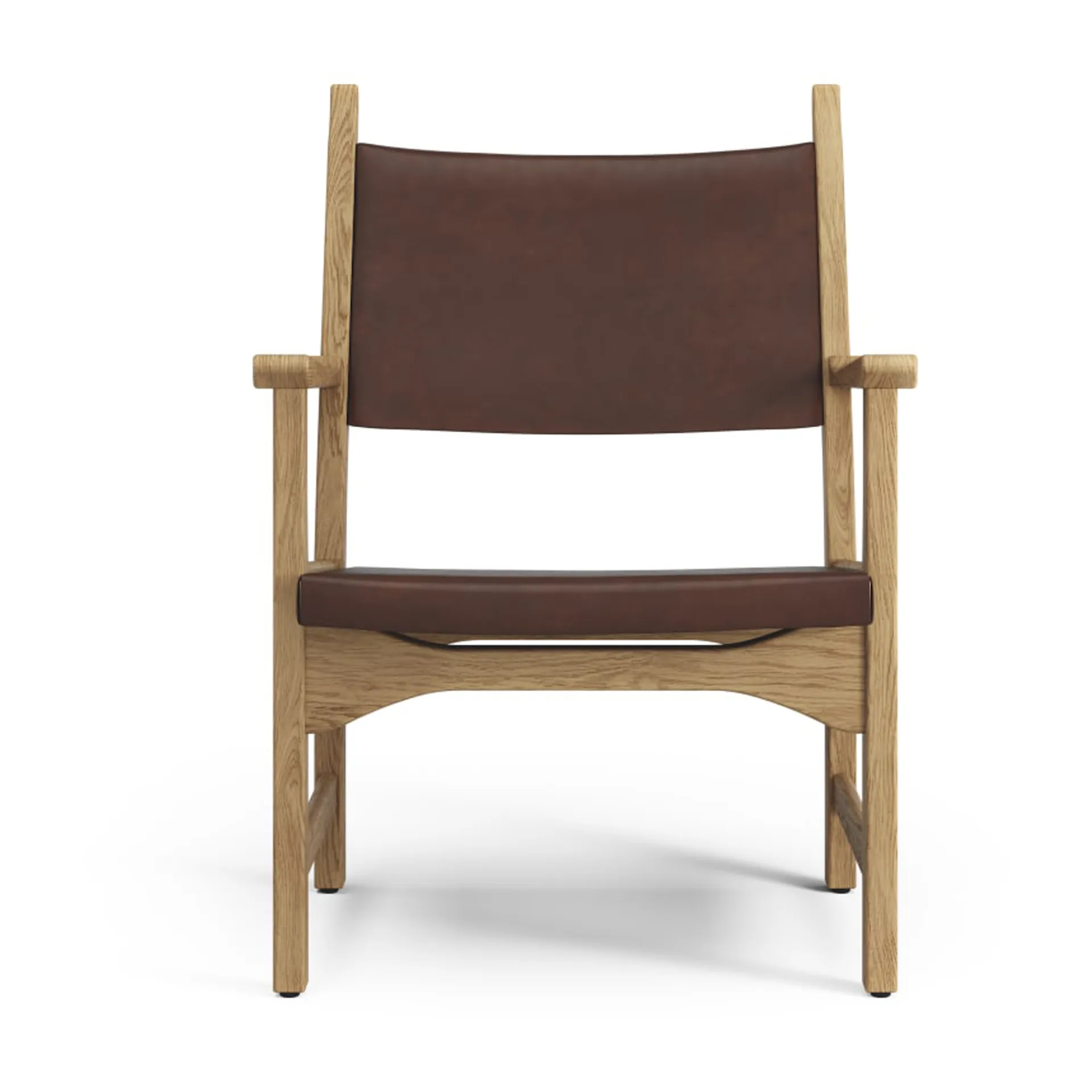 Caryngo arm chair, Oiled oak-leather red brown Swedese