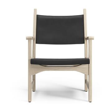 Caryngo arm chair - White pigmented oak-leather black - Swedese