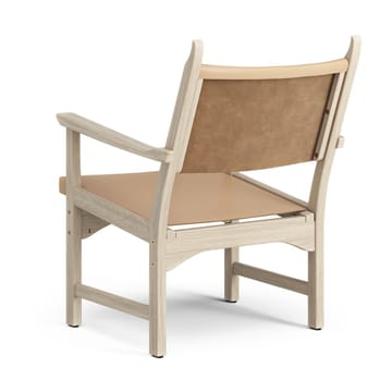 Caryngo arm chair - White pigmented oak-leather natural - Swedese